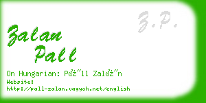 zalan pall business card